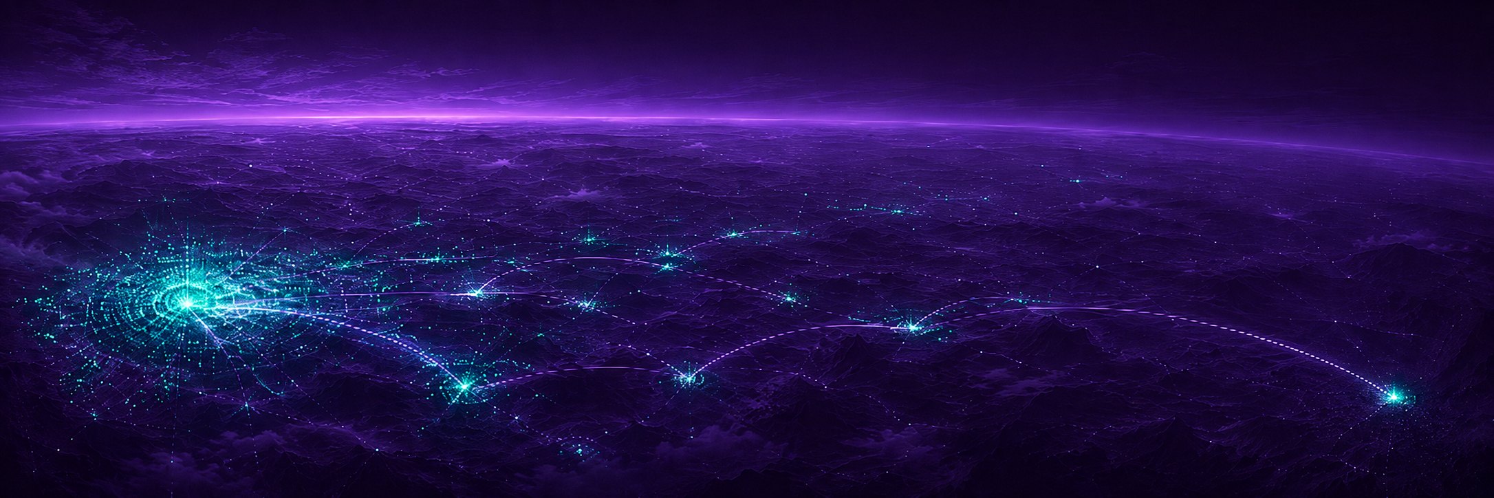The QuantVeda hospital network — from tertiary hospital to village kiosk, rendered as one connected system